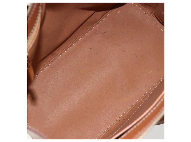 Céline Borsa a mano in tela Macadam CELINE in pelle PVC 2 in 1 marrone oro Auth ep12312 D'oro - vista 10