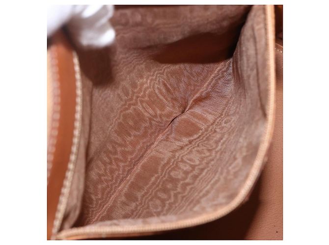 Céline Borsa a mano in tela Macadam CELINE in pelle PVC 2 in 1 marrone oro Auth ep12312 D'oro - vista 11