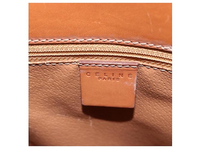 Céline Borsa a mano in tela Macadam CELINE in pelle PVC 2 in 1 marrone oro Auth ep12312 D'oro - vista 20