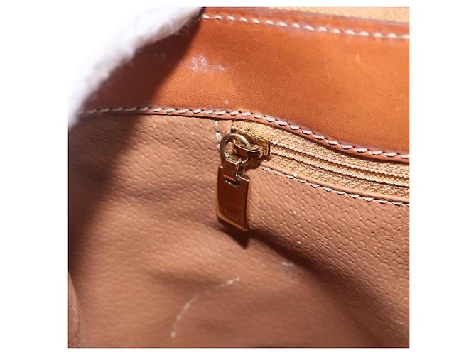 Céline Borsa a mano in tela Macadam CELINE in pelle PVC 2 in 1 marrone oro Auth ep12312 D'oro - vista 21