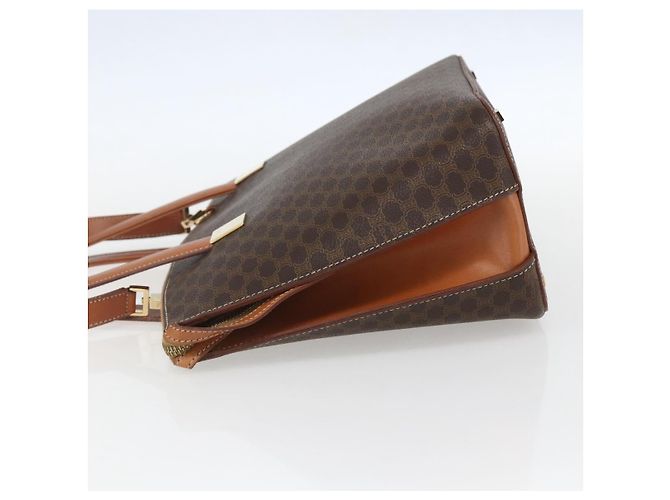 Céline Borsa a mano in tela Macadam CELINE in pelle PVC 2 in 1 marrone oro Auth ep12312 D'oro - vista 3