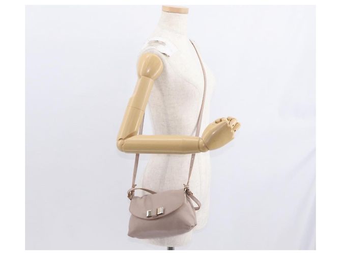 Chloé Borsa a mano Chloe Lily in pelle 2 in 1 rosa oro argento autentica BA8857 D'oro - vista 24