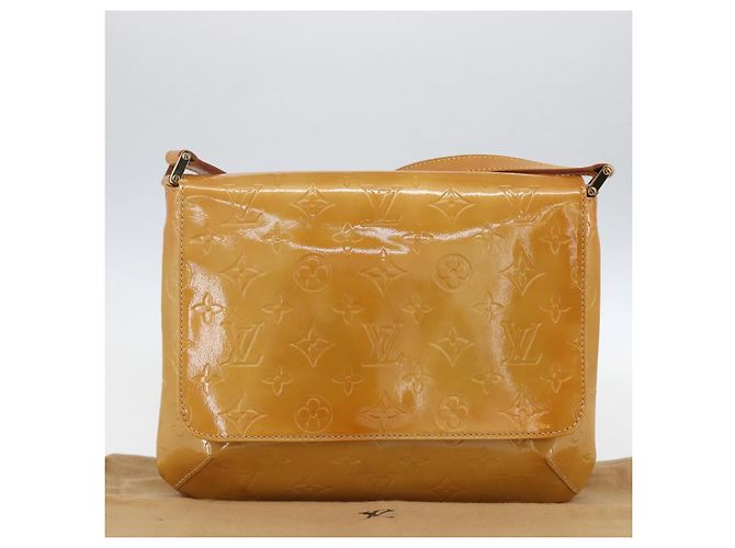 LOUIS VUITTON Borsa Thompson Street Monogram Vernis Beige M91301 LV Auth gh1416 - vista 12