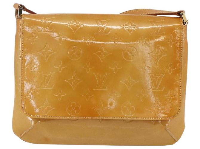 LOUIS VUITTON Borsa Thompson Street Monogram Vernis Beige M91301 LV Auth gh1416 - vista 13