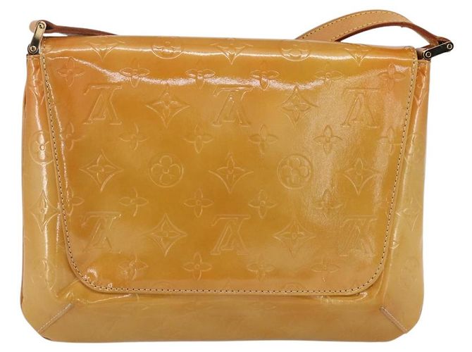 LOUIS VUITTON Borsa Thompson Street Monogram Vernis Beige M91301 LV Auth gh1416 - vista 2