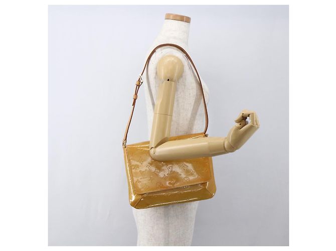 LOUIS VUITTON Borsa Thompson Street Monogram Vernis Beige M91301 LV Auth gh1416 - vista 21