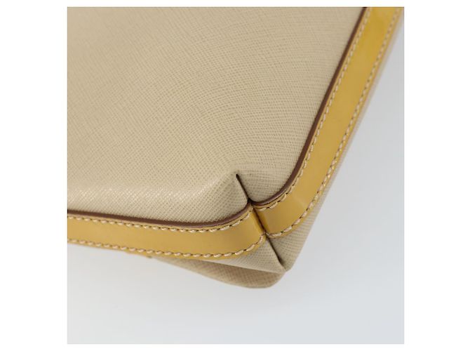Borsa a Spalla Vala Chain in Pelle Beige Argento Auth BA8967 di Salvatore Ferragamo - vista 16