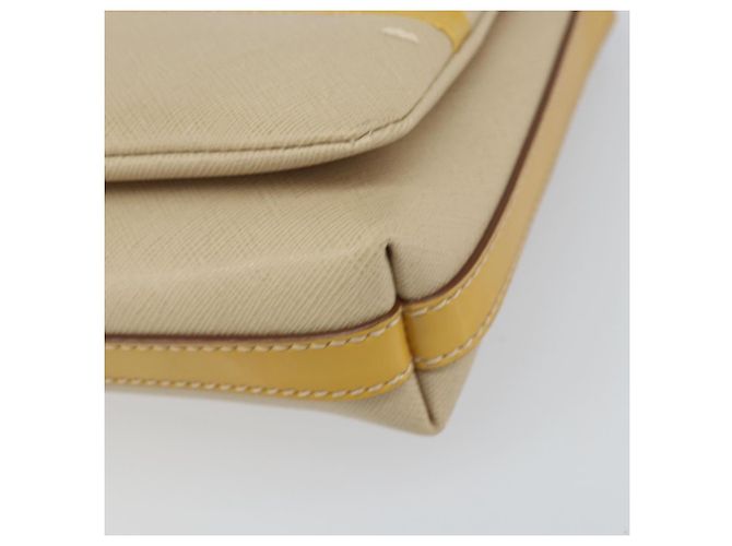 Borsa a Spalla Vala Chain in Pelle Beige Argento Auth BA8967 di Salvatore Ferragamo - vista 9