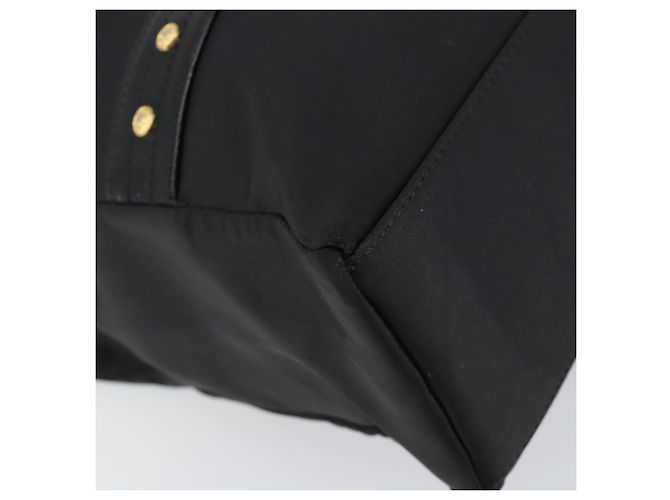 Borsa Tote Gianni Versace in nylon nero e oro Auth BA8787 D'oro - vista 14