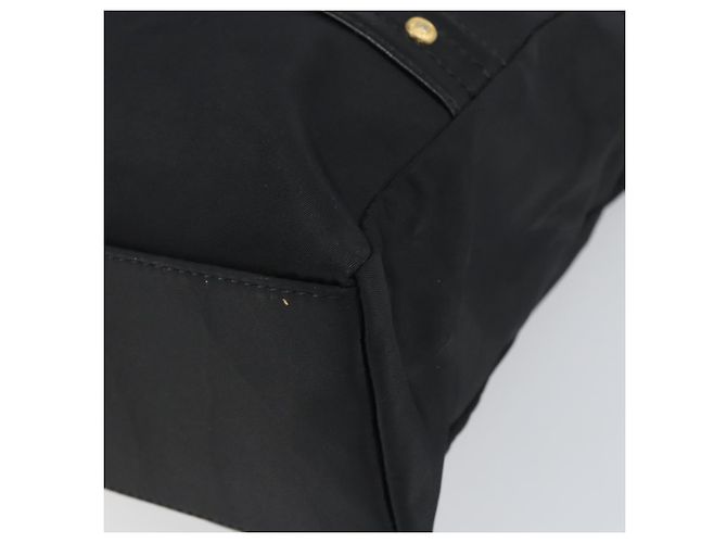 Borsa Tote Gianni Versace in nylon nero e oro Auth BA8787 D'oro - vista 9