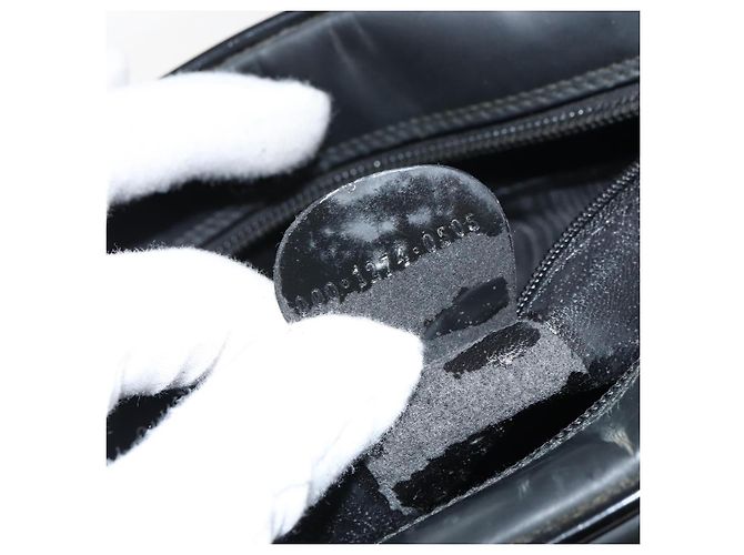 GUCCI Hand Bag Enamel Black Silver 000 1274 0505 Auth ep12304 Silvery - view 12