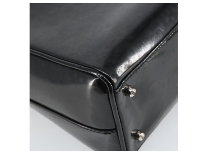 GUCCI Hand Bag Enamel Black Silver 000 1274 0505 Auth ep12304 Silvery - view 16