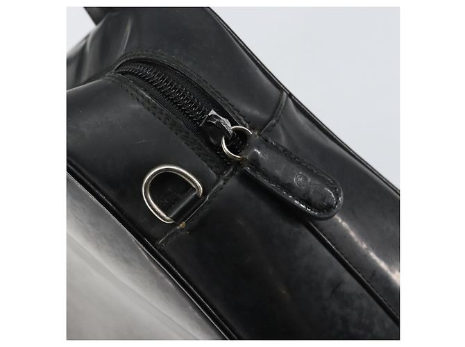 GUCCI Hand Bag Enamel Black Silver 000 1274 0505 Auth ep12304 Silvery - view 17