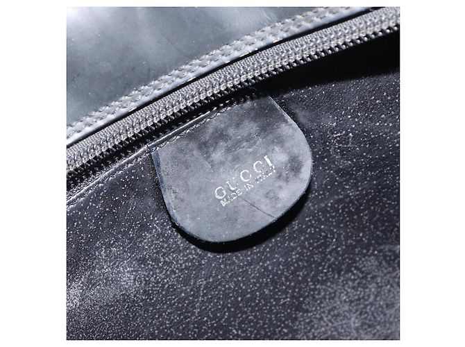 GUCCI Hand Bag Enamel Black Silver 000 1274 0505 Auth ep12304 Silvery - view 18