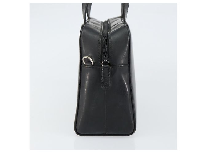 GUCCI Hand Bag Enamel Black Silver 000 1274 0505 Auth ep12304 Silvery - view 3