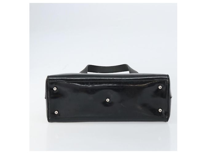 GUCCI Hand Bag Enamel Black Silver 000 1274 0505 Auth ep12304 Silvery - view 5