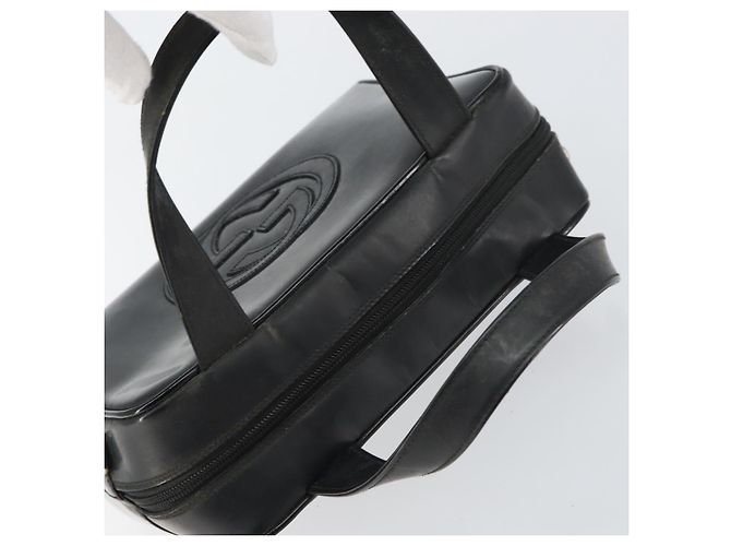 GUCCI Hand Bag Enamel Black Silver 000 1274 0505 Auth ep12304 Silvery - view 6