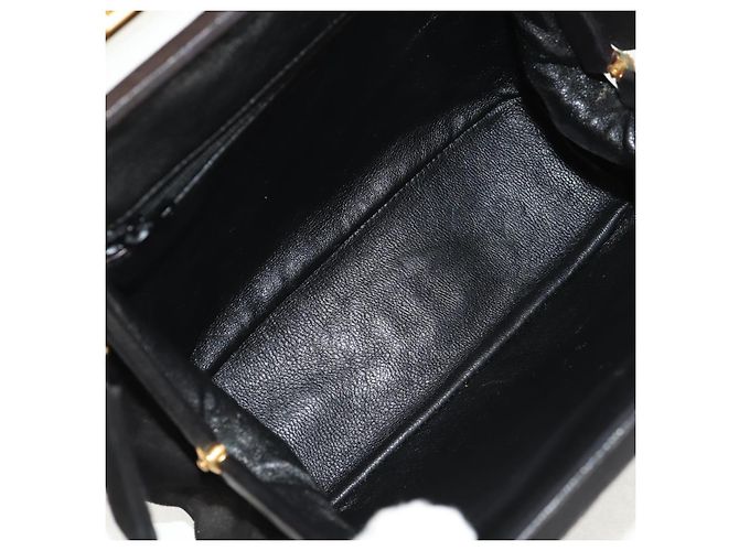 CHANEL Borsa Matelassé in Suede Nera Oro CC Auth 157875V Nero D'oro - vista 10