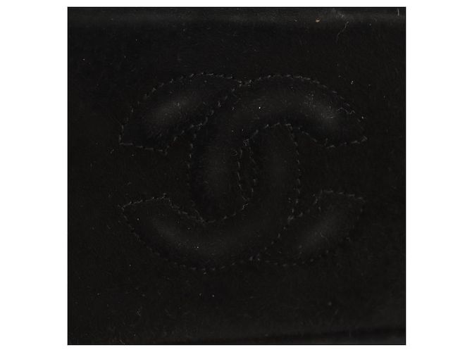CHANEL Borsa Matelassé in Suede Nera Oro CC Auth 157875V Nero D'oro - vista 15