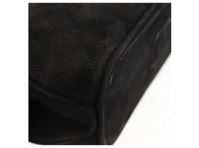 CHANEL Borsa Matelassé in Suede Nera Oro CC Auth 157875V Nero D'oro - vista 16
