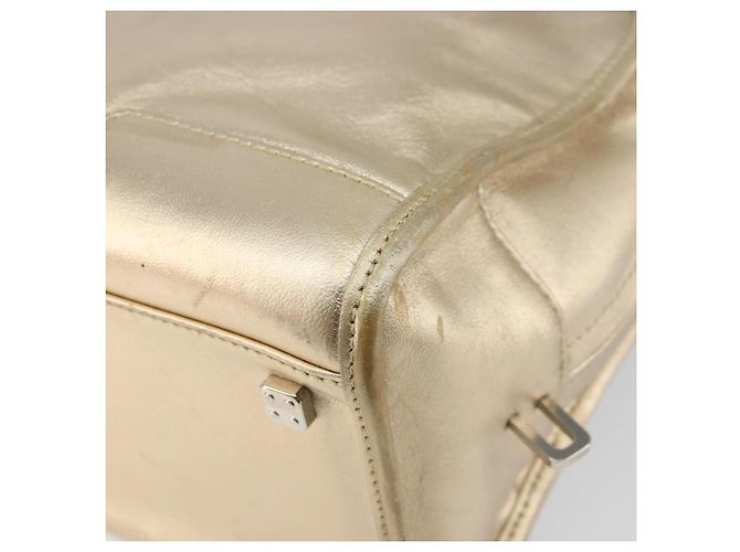 LOEWE Anagram Americana 28 Bolso de mano de cuero tono dorado Auth ep12399 - vista 15