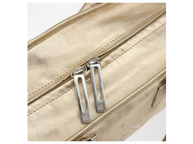 LOEWE Anagram Americana 28 Bolso de mano de cuero tono dorado Auth ep12399 - vista 18