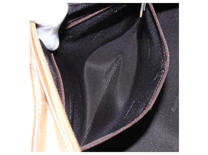 LOEWE Anagram Americana 28 Bolso de mano de cuero tono dorado Auth ep12399 - vista 23