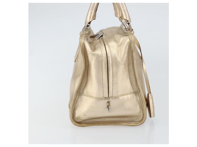 LOEWE Anagram Americana 28 Bolso de mano de cuero tono dorado Auth ep12399 - vista 3