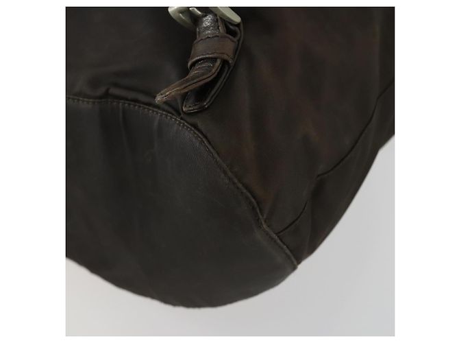 PRADA Backpack Nylon Brown Silver Auth 151544 Silvery - view 18
