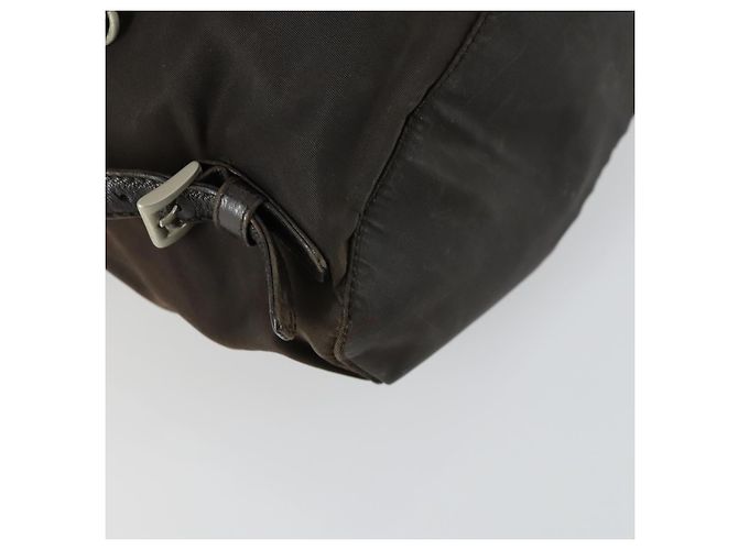 PRADA Backpack Nylon Brown Silver Auth 151544 Silvery - view 19