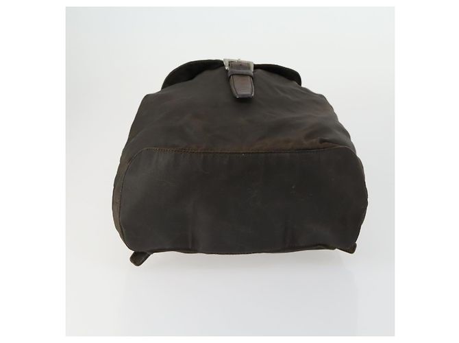 PRADA Backpack Nylon Brown Silver Auth 151544 Silvery - view 5