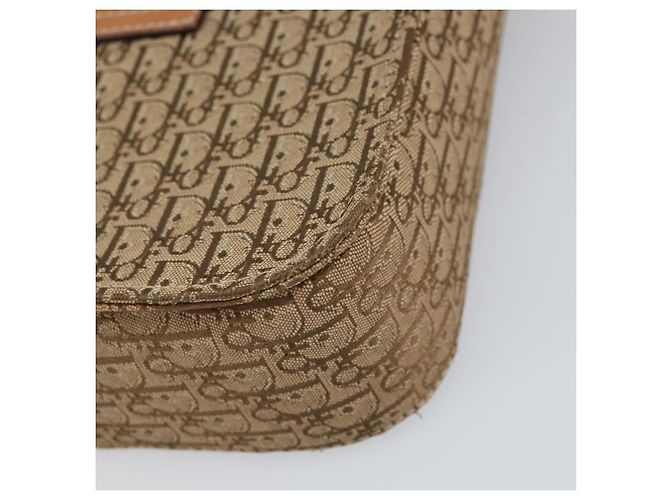Borsa a Spalla in Tela Trotter Christian Dior Marrone Oro Auth 158816 D'oro - vista 14