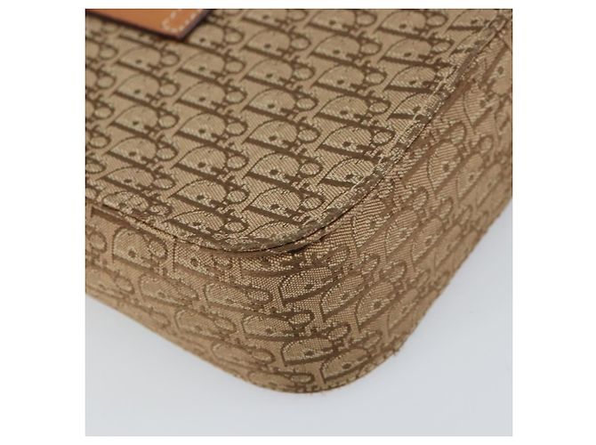 Borsa a Spalla in Tela Trotter Christian Dior Marrone Oro Auth 158816 D'oro - vista 15