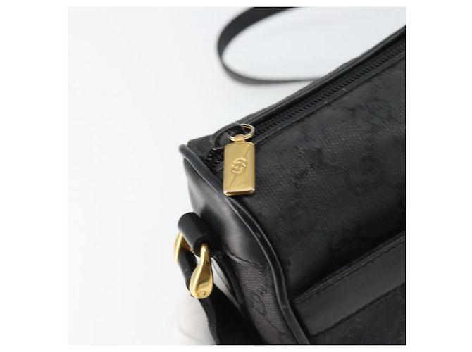 Borsa a Spalla GG Canvas Gucci Nera Oro 001 14 0412 Auth ep12224 Nero D'oro - vista 14