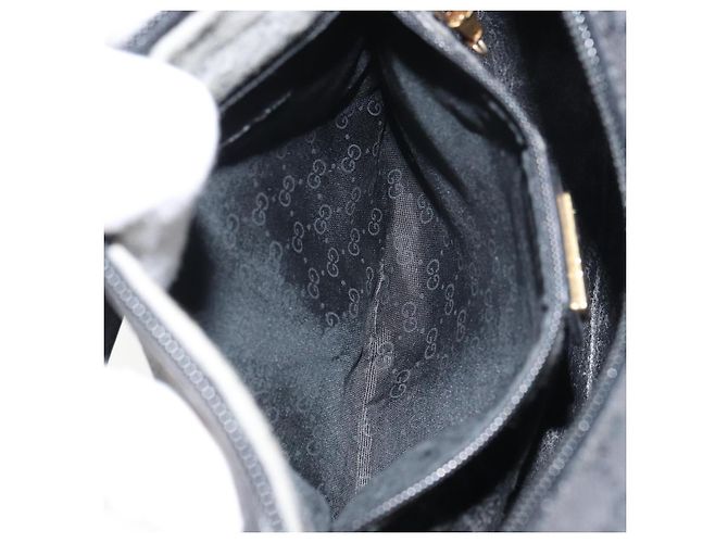 Borsa a Spalla GG Canvas Gucci Nera Oro 001 14 0412 Auth ep12224 Nero D'oro - vista 21
