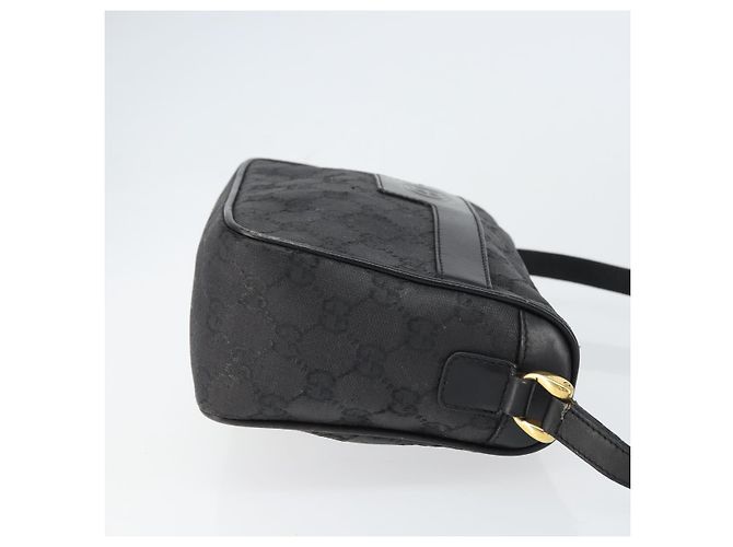 Borsa a Spalla GG Canvas Gucci Nera Oro 001 14 0412 Auth ep12224 Nero D'oro - vista 4