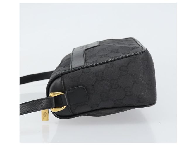 Borsa a Spalla GG Canvas Gucci Nera Oro 001 14 0412 Auth ep12224 Nero D'oro - vista 5