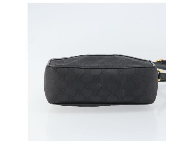 Borsa a Spalla GG Canvas Gucci Nera Oro 001 14 0412 Auth ep12224 Nero D'oro - vista 9