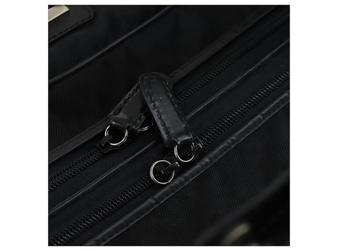 GUCCI Boston Tasche Nylon 2way Schwarz Silber Auth 151512 - Ansicht 10