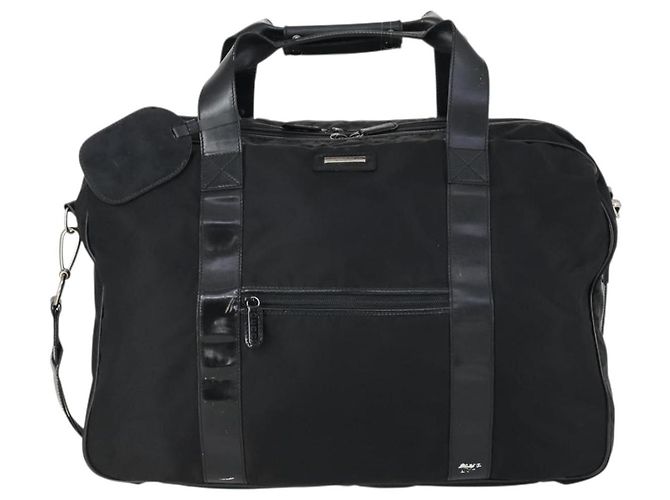 GUCCI Boston Tasche Nylon 2way Schwarz Silber Auth 151512 - Ansicht 13