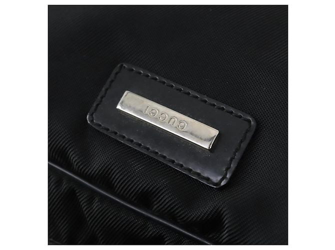 GUCCI Boston Tasche Nylon 2way Schwarz Silber Auth 151512 - Ansicht 19