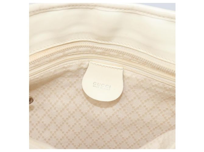 Gucci Tote Bag aus Canvas Weiß Gold Auth 151588 Golden - Ansicht 18