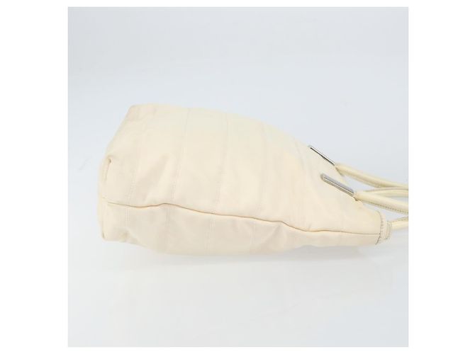 Gucci Tote Bag aus Canvas Weiß Gold Auth 151588 Golden - Ansicht 3