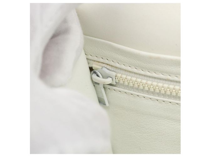 Céline Borsa a mano CELINE in pelle bianca e oro Auth mr1733 Bianco D'oro - vista 17