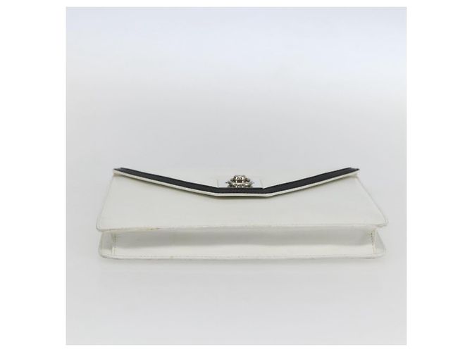 Céline Borsa a mano CELINE in pelle bianca e oro Auth mr1733 Bianco D'oro - vista 6