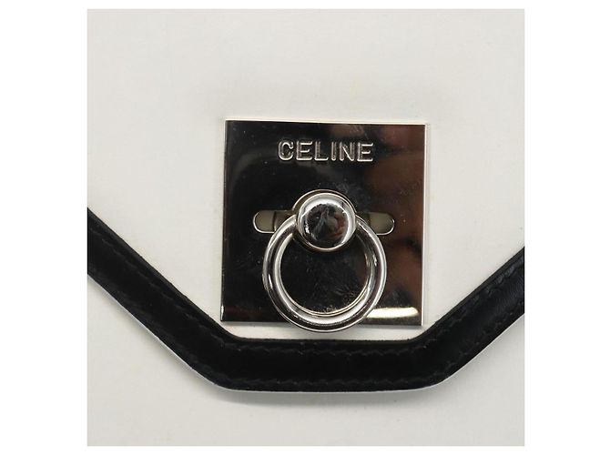 Céline Borsa a mano CELINE in pelle bianca e oro Auth mr1733 Bianco D'oro - vista 8