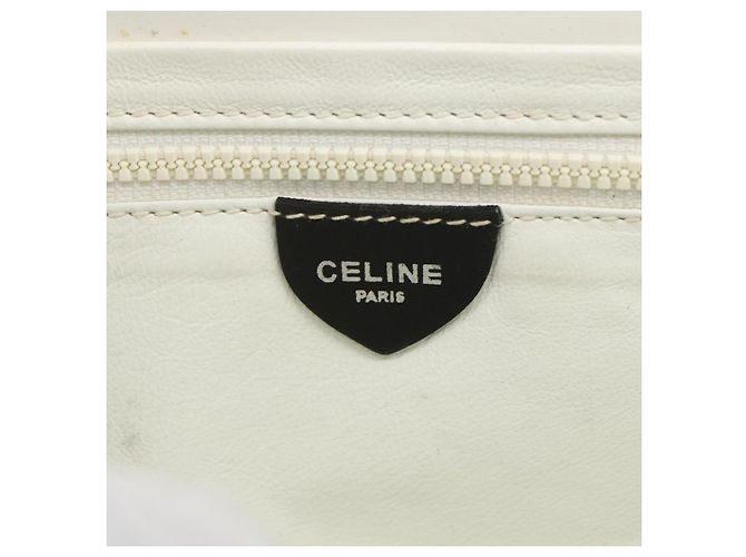 Céline Borsa a mano CELINE in pelle bianca e oro Auth mr1733 Bianco D'oro - vista 9
