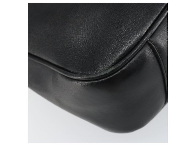 Bolsa de mão em couro Gucci Bamboo 2way Preto Ouro 001 1998 1638 Auth BA8637 Dourado - vista 16