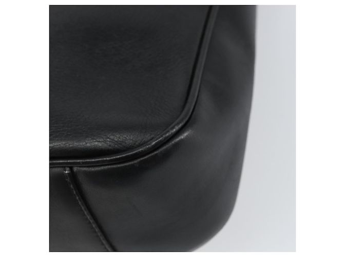 Bolsa de mão em couro Gucci Bamboo 2way Preto Ouro 001 1998 1638 Auth BA8637 Dourado - vista 17