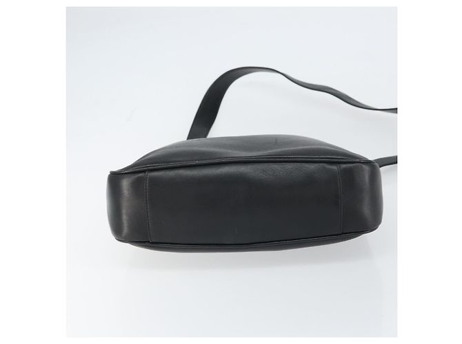 Bolsa de mão em couro Gucci Bamboo 2way Preto Ouro 001 1998 1638 Auth BA8637 Dourado - vista 5